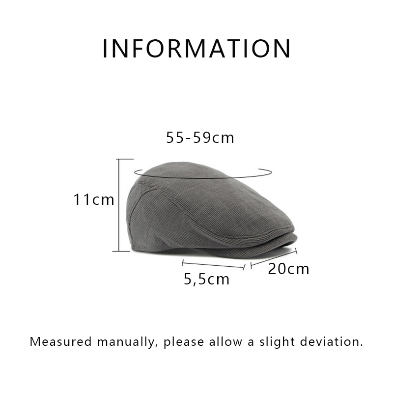Topi Corduroy untuk Pria Wanit - Newsboy Cap Ivy ulasan dan harga