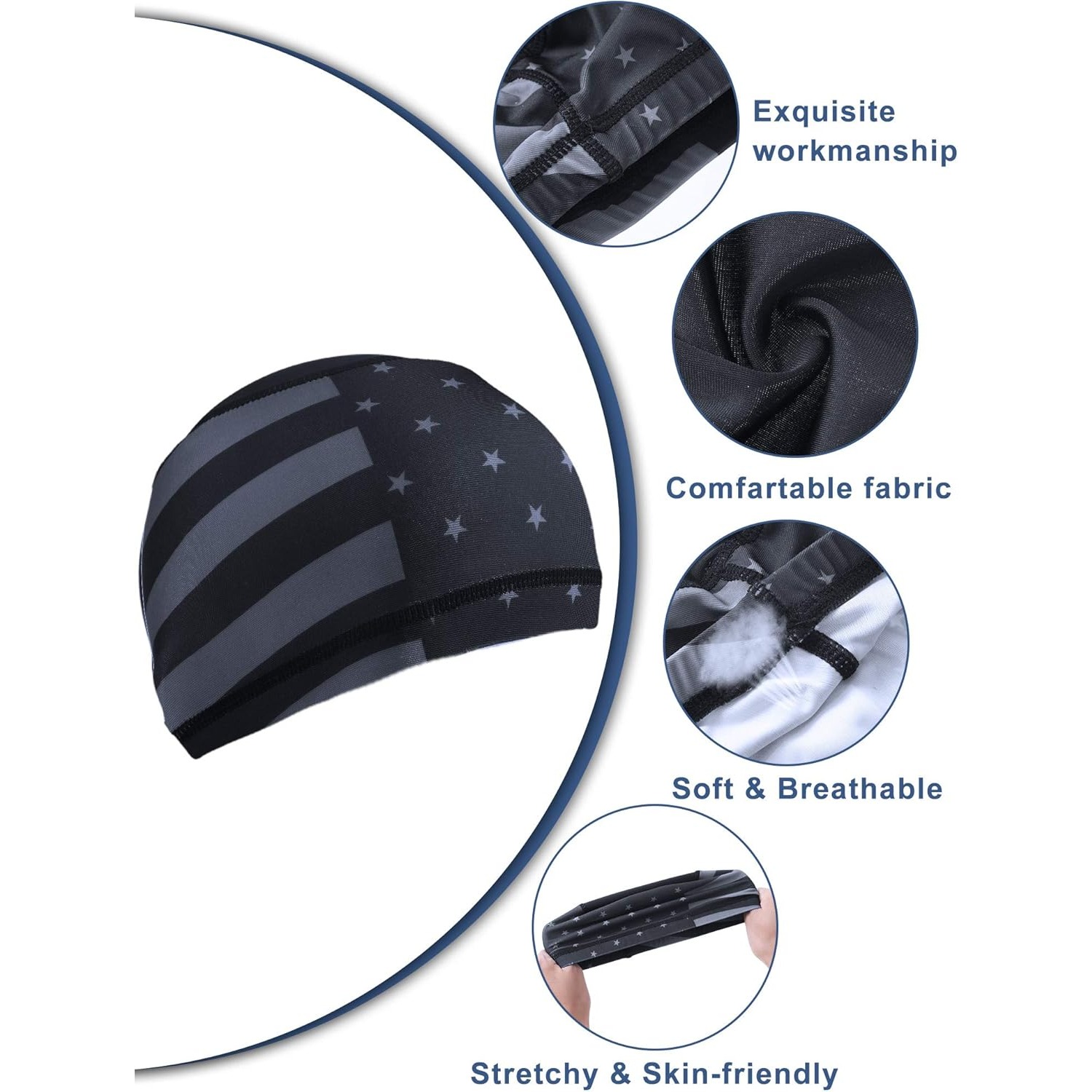 4x Topi Tengkorak Bendera AS,  - Skull Cap Helmet Liner ulasan dan harga