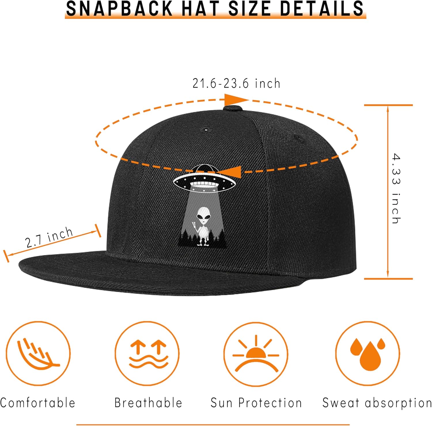 Topi Snapback Alien Ufo untuk  - Snapback Hat Flat ulasan dan harga
