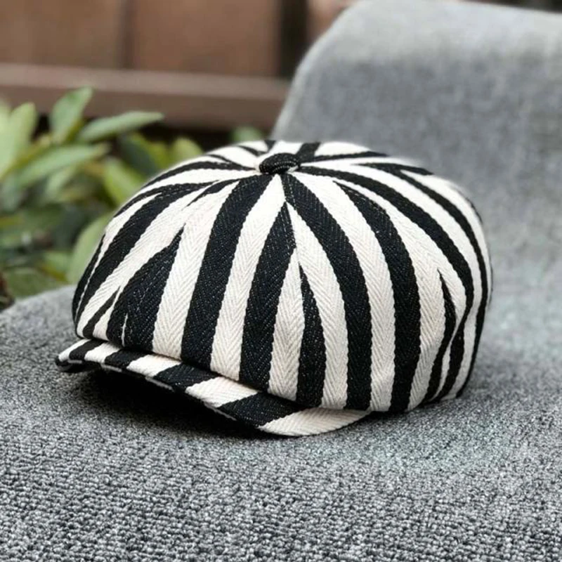 Topi Newsboy Katun Bergaris Be - Dad Hat Cotton ulasan dan harga