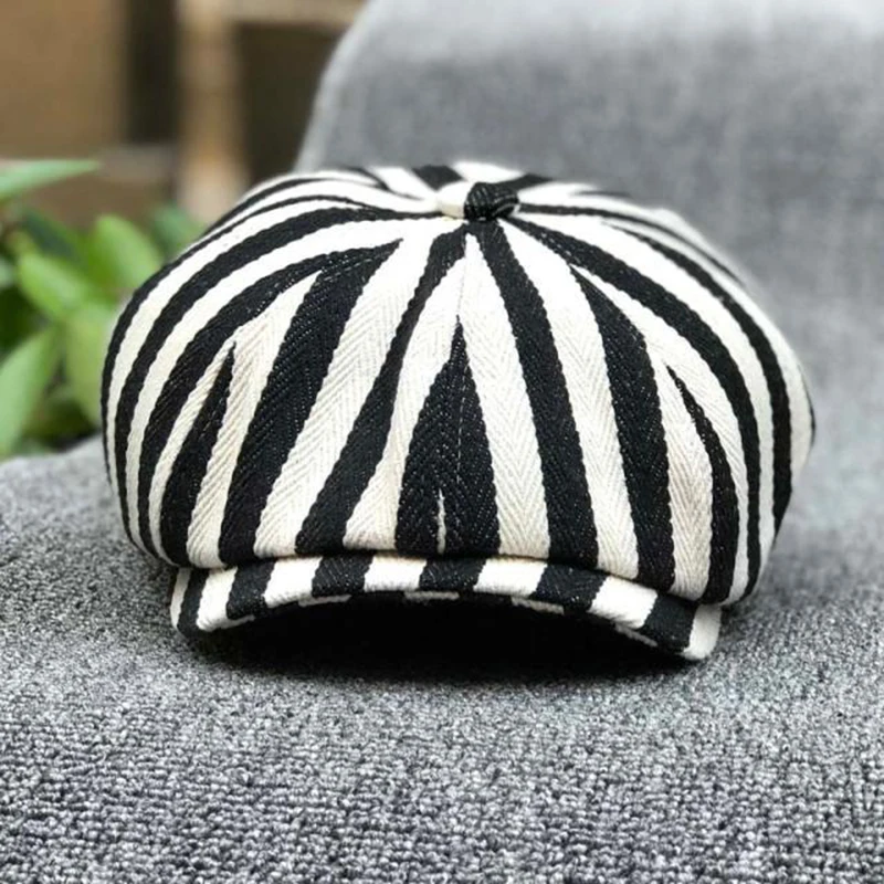 Topi Newsboy Katun Bergaris Be - Dad Hat Cotton ulasan dan harga