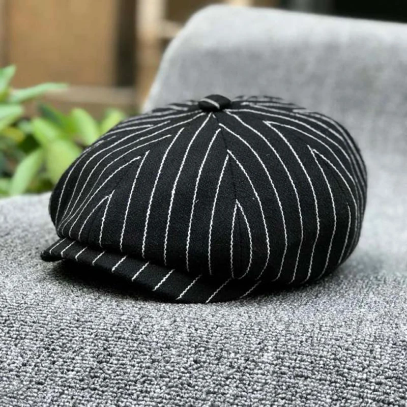 Topi Newsboy Katun Bergaris Be - Dad Hat Cotton ulasan dan harga