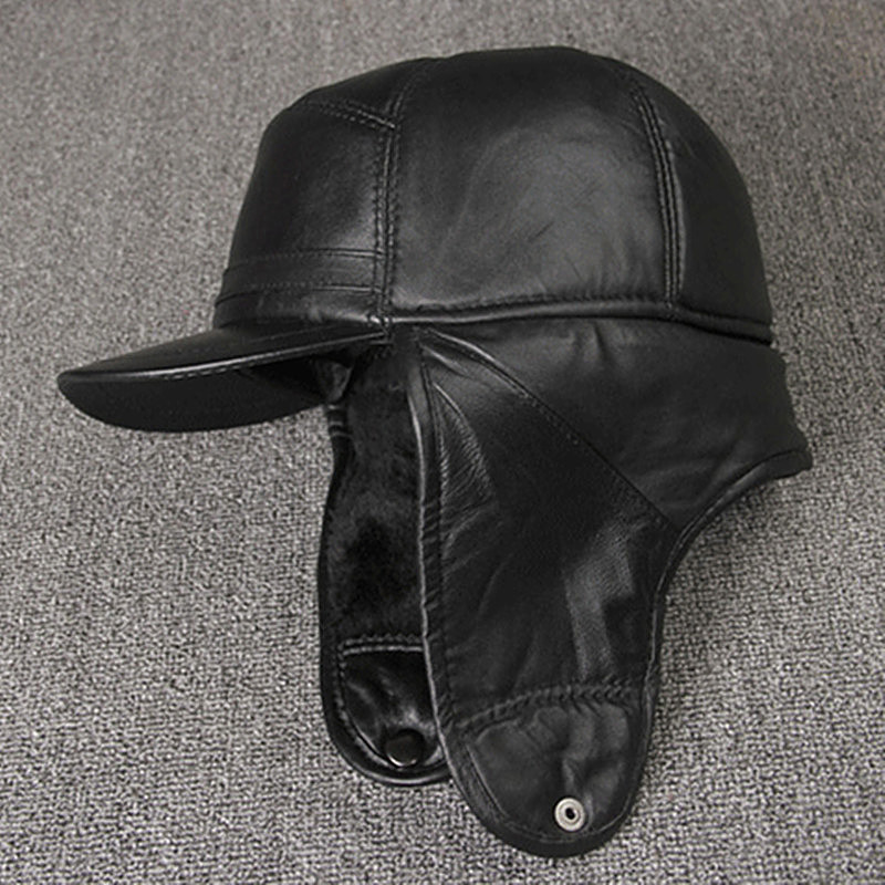 Topi Kulit Asli Topi Bomber Ha - Winter Trapper Hat ulasan dan harga