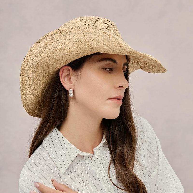 Topi Jerami Rafia Premium Mewa - Cowboy Hat Straw ulasan dan harga