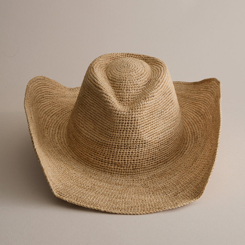 Topi Jerami Rafia Premium Mewa - Cowboy Hat Straw ulasan dan harga